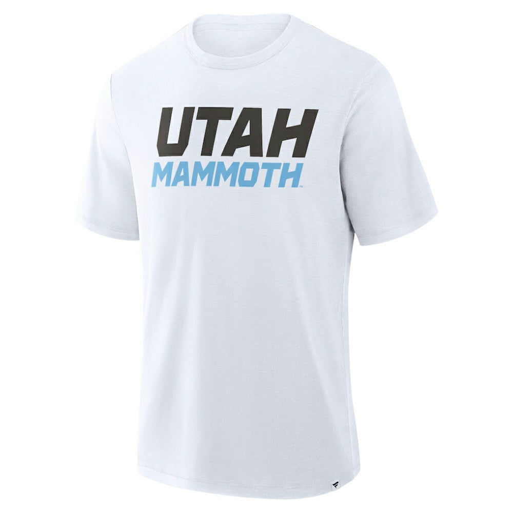 Utah Mammoth Fanatics Wordmark Stadium Slub T-Shirt White
