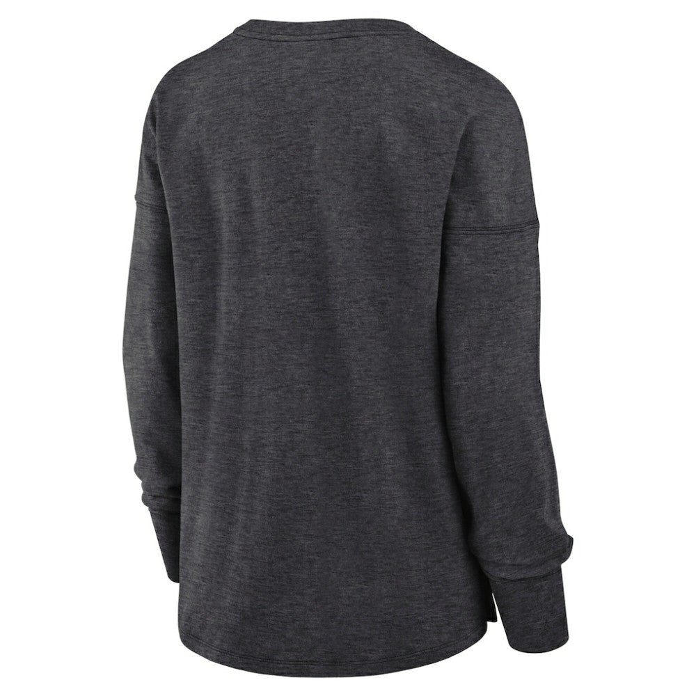 Utah Mammoth Fanatics Women's Primary Logo Legacy Long Sleeve T-Shirt Heather Charcoal