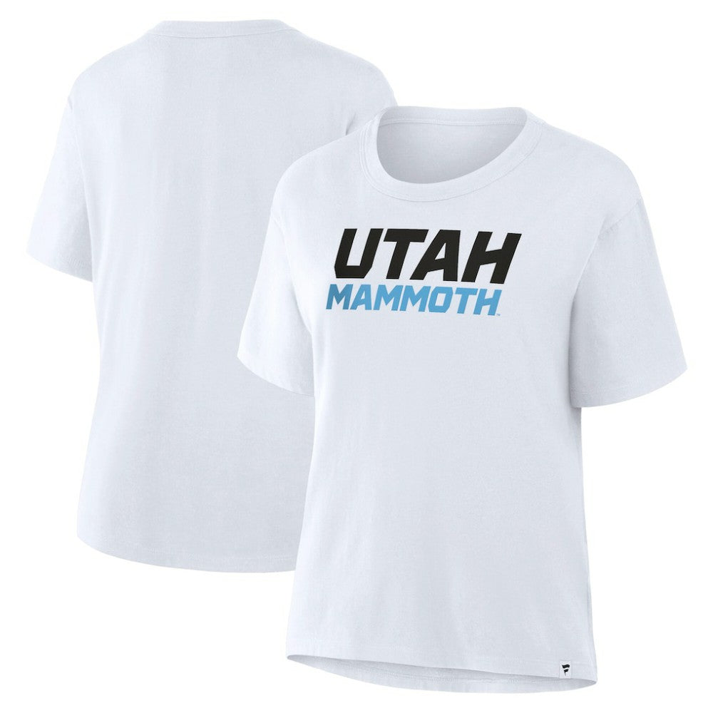 Utah Mammoth Fanatics Women's Wordmark Legacy T-Shirt White