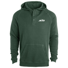 New York Jets Dunbrooke Montana Raglan Thermal Hoodie - Green cheap