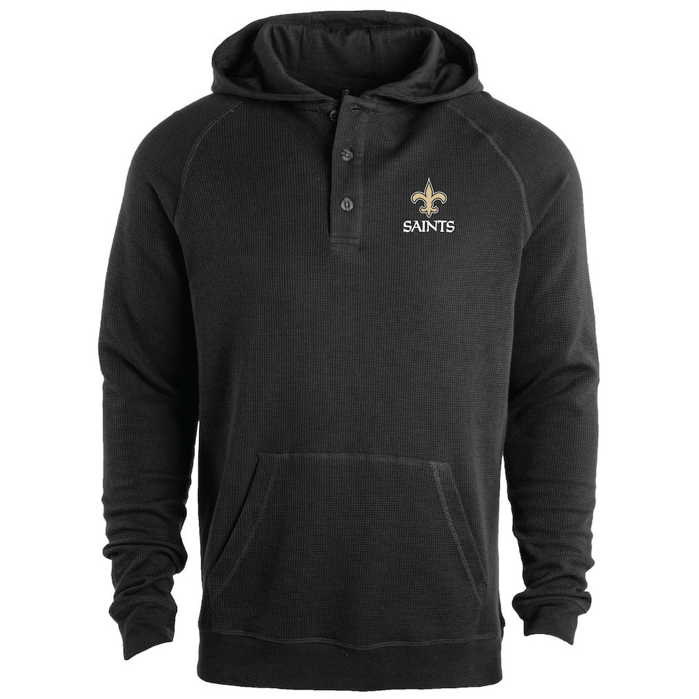 New Orleans Saints Dunbrooke Montana Raglan Thermal Hoodie - Black sale
