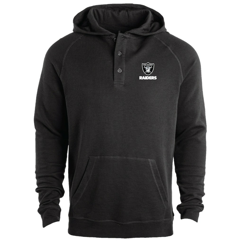Las Vegas Raiders Dunbrooke Montana Raglan Thermal Hoodie - Black sale