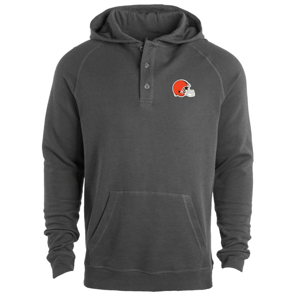 Cleveland Browns Dunbrooke Montana Raglan Thermal Hoodie - Gray outlet