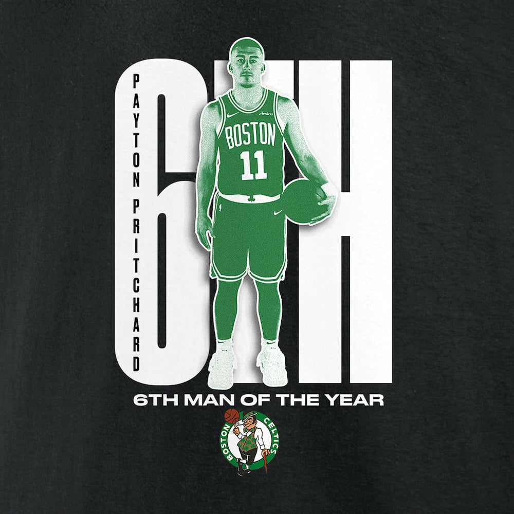Payton Pritchard Boston Celtics 2025 NBA Sixth Man of the Year T-Shirt - Black for sale