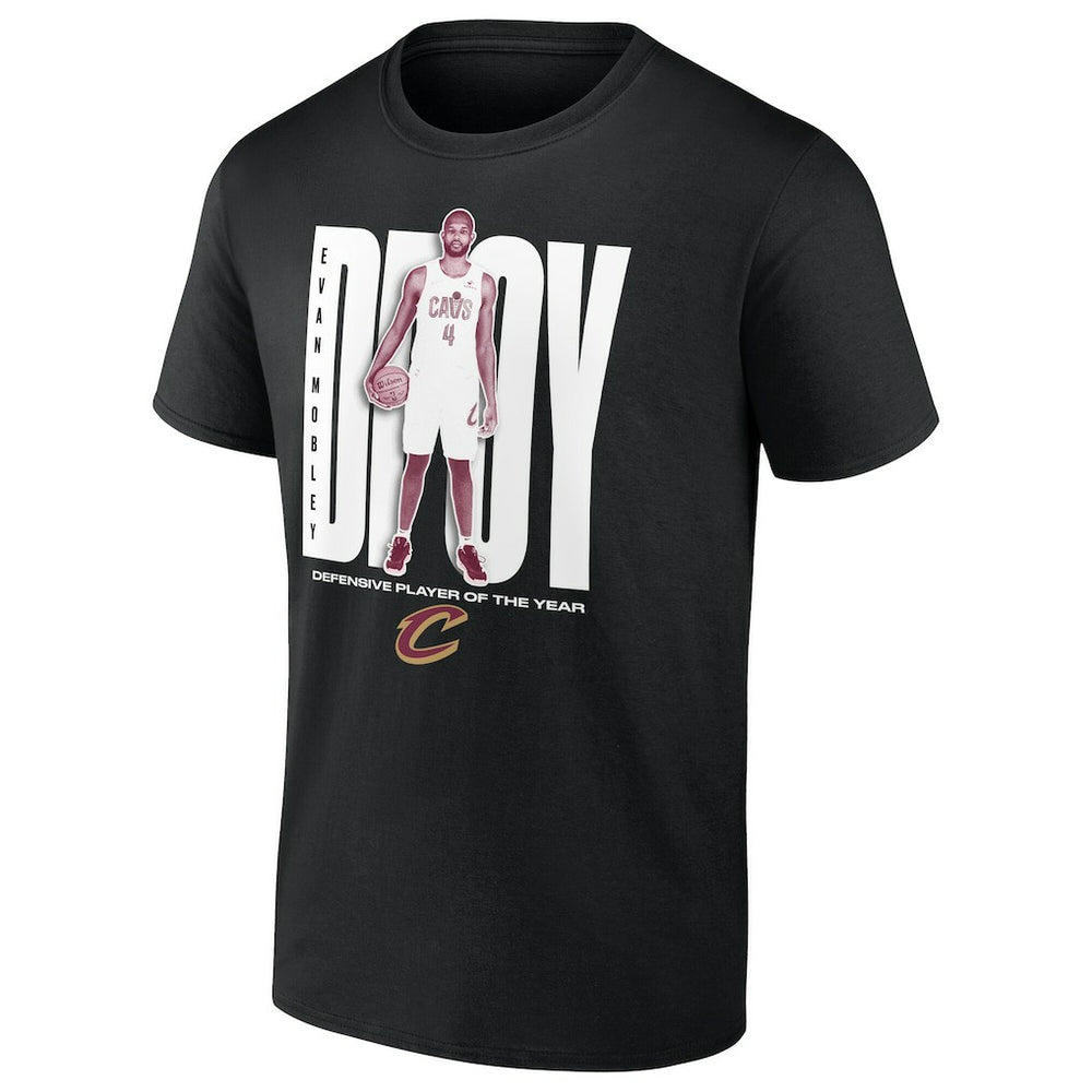 Evan Mobley Cleveland Cavaliers 2025 NBA Defensive Player of the Year T-Shirt sale - Black shop