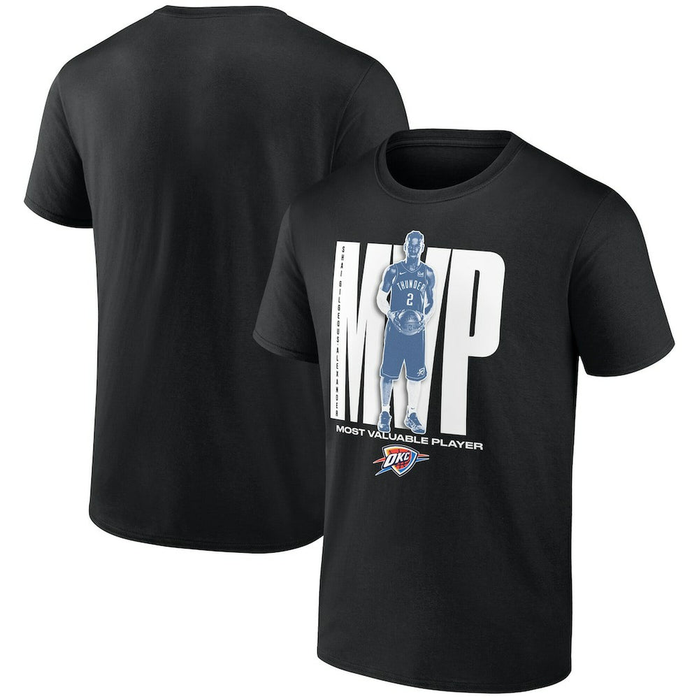 Shai Gilgeous-Alexander Oklahoma City Thunder 2025 NBA MVP T-Shirt sale - Black for sale