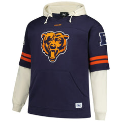 Chicago Bears '47 Big & Tall Split Zone Cornerback V-Neck Hoodie - Navy for sale