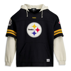 Pittsburgh Steelers '47 Big & Tall Split Zone Cornerback V-Neck Hoodie - Black for sale