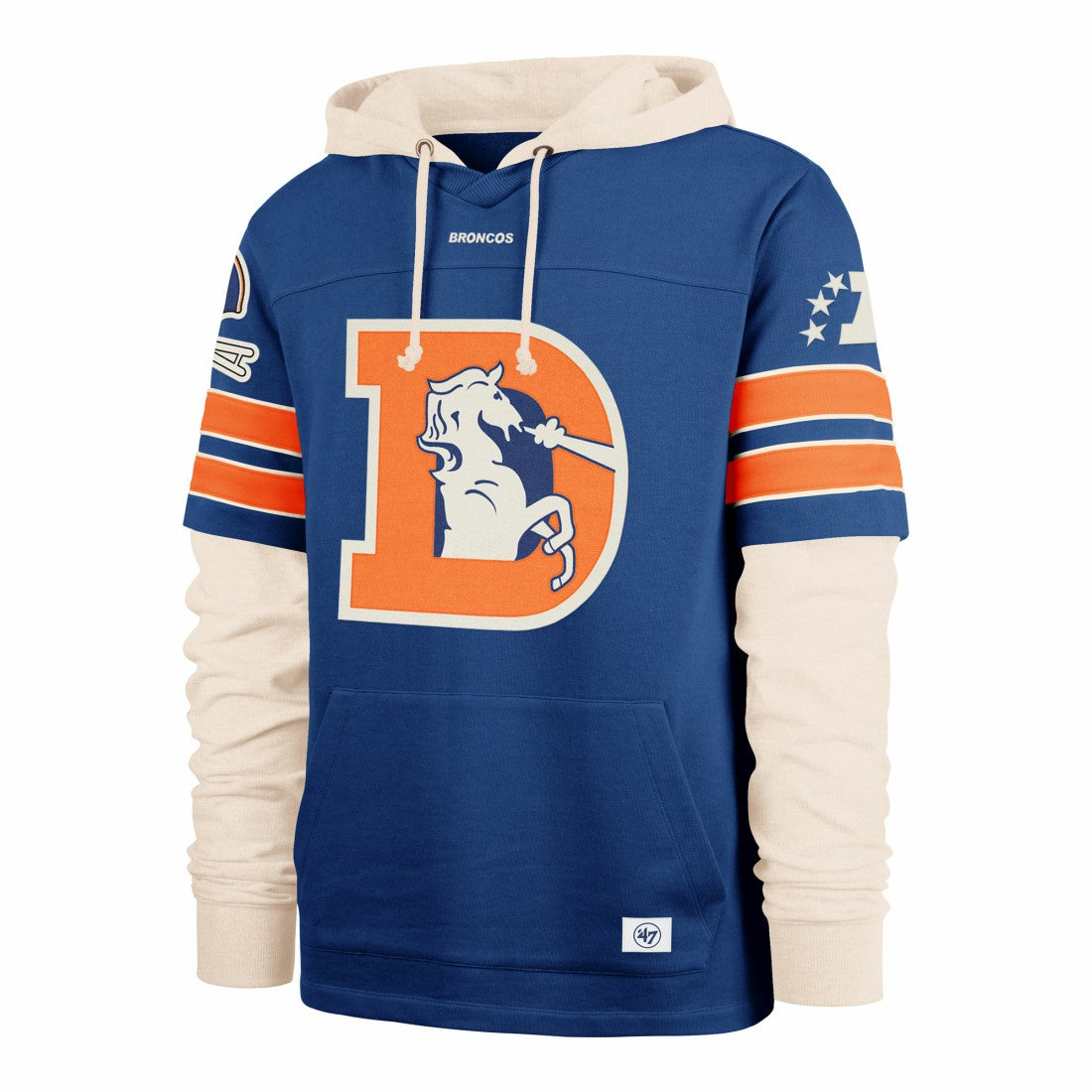 Denver Broncos '47 Big & Tall Split Zone Cornerback Hoodie - Royal online