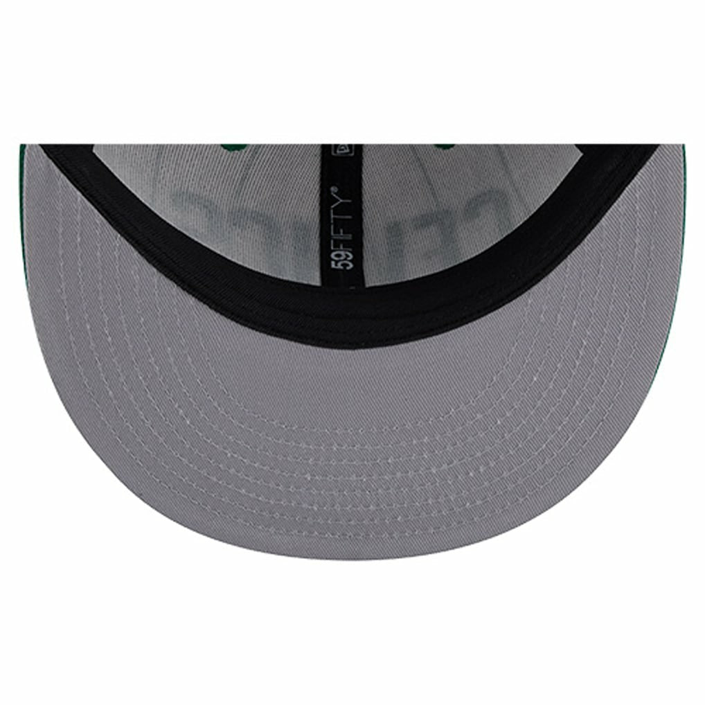 Boston Celtics Wordmark Pinstripe 59FIFTY Fitted Hat - White | New Era on sale