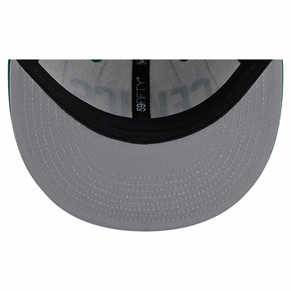 Boston Celtics Wordmark Pinstripe 59FIFTY Fitted Hat - White | New Era on sale