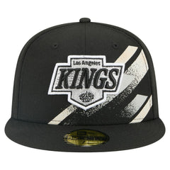 Los Angeles Kings New Era Faded Lines 59FIFTY Fitted Hat Black
