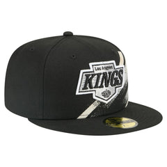 Los Angeles Kings New Era Faded Lines 59FIFTY Fitted Hat Black