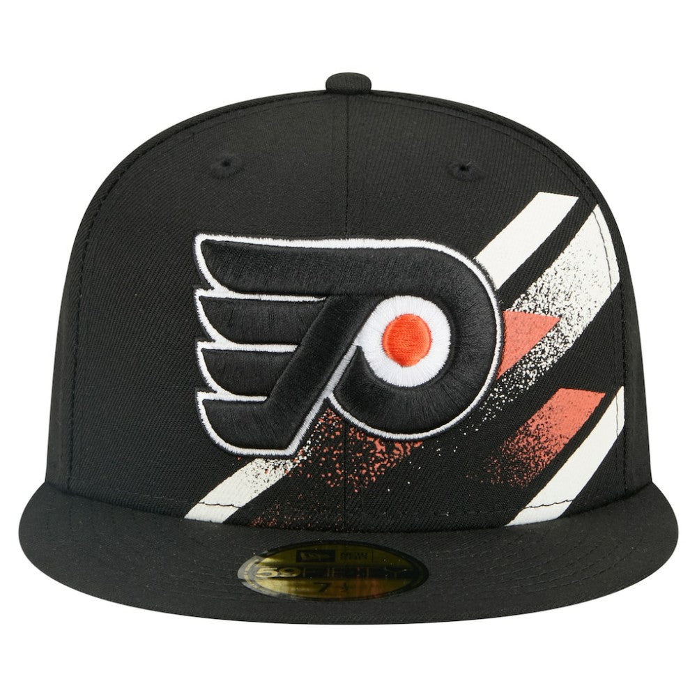 Philadelphia Flyers New Era Faded Lines 59FIFTY Fitted Hat Black