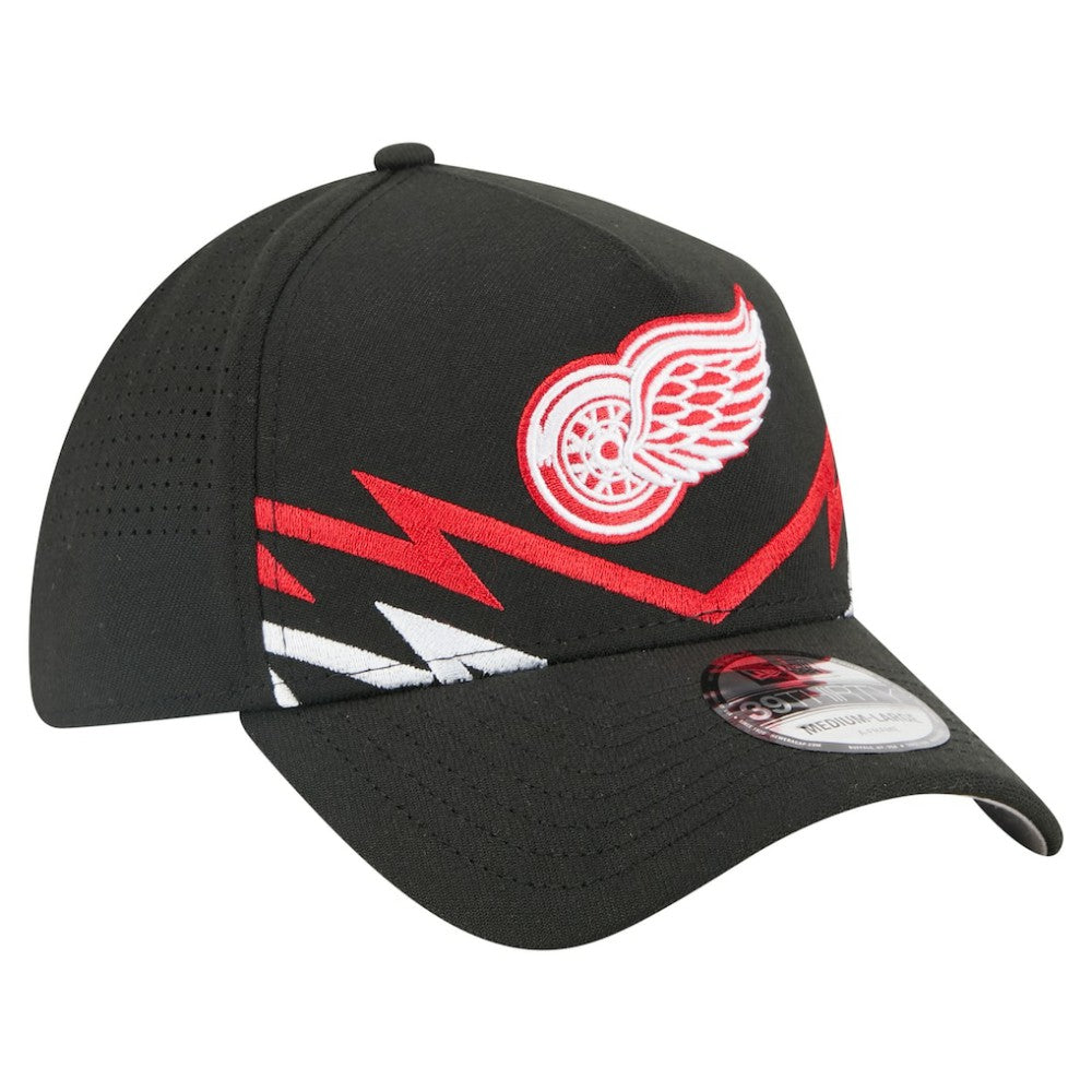 Detroit Red Wings New Era 39THIRTY A-Frame Perforated Flex Hat Black
