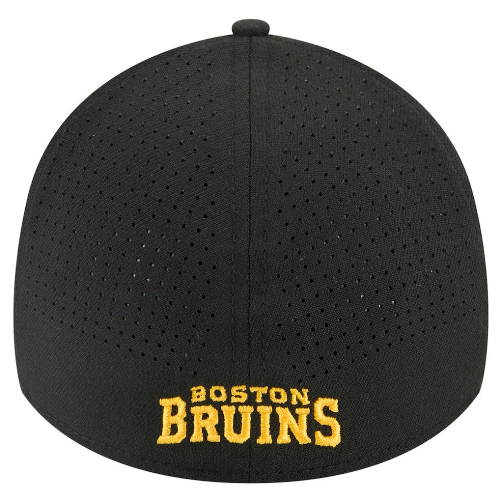 Boston Bruins New Era 39THIRTY A-Frame Perforated Flex Hat Black