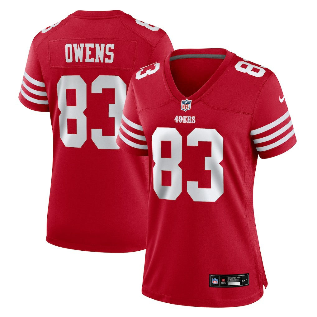 Terique Owens San Francisco 49ers Women's Team Game Jersey - Scarlet | Nike cheap