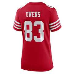 Terique Owens San Francisco 49ers Women's Team Game Jersey - Scarlet | Nike cheap