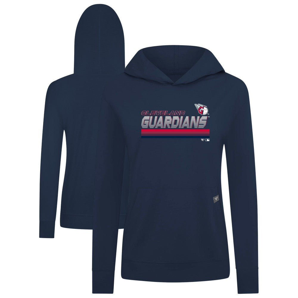 Cleveland Guardians Levelwear Women's Relay Breaker Pullover Hoodie - Navy