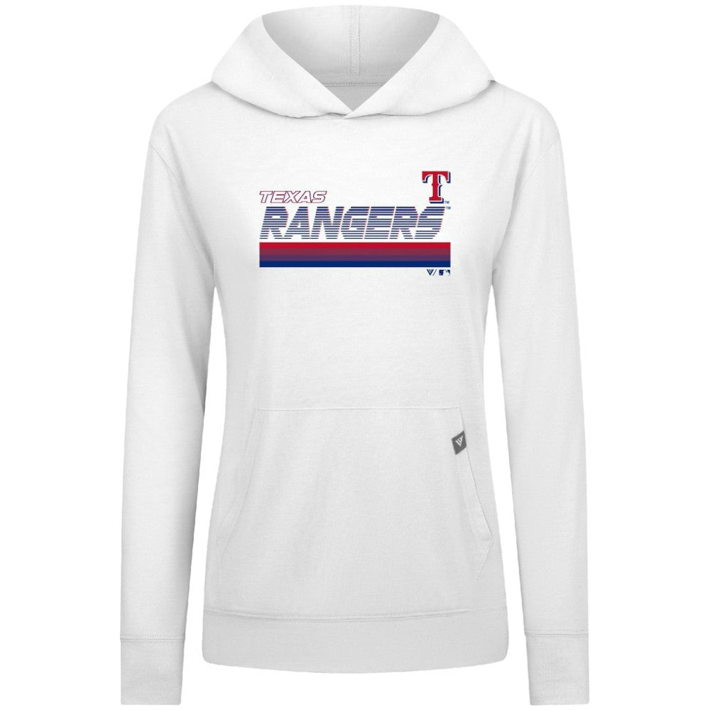 Texas Rangers Levelwear Women's Relay Breaker Pullover Hoodie - White