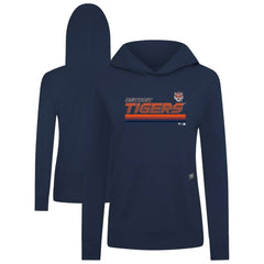 Detroit Tigers Levelwear Women's Relay Breaker Pullover Hoodie - Navy