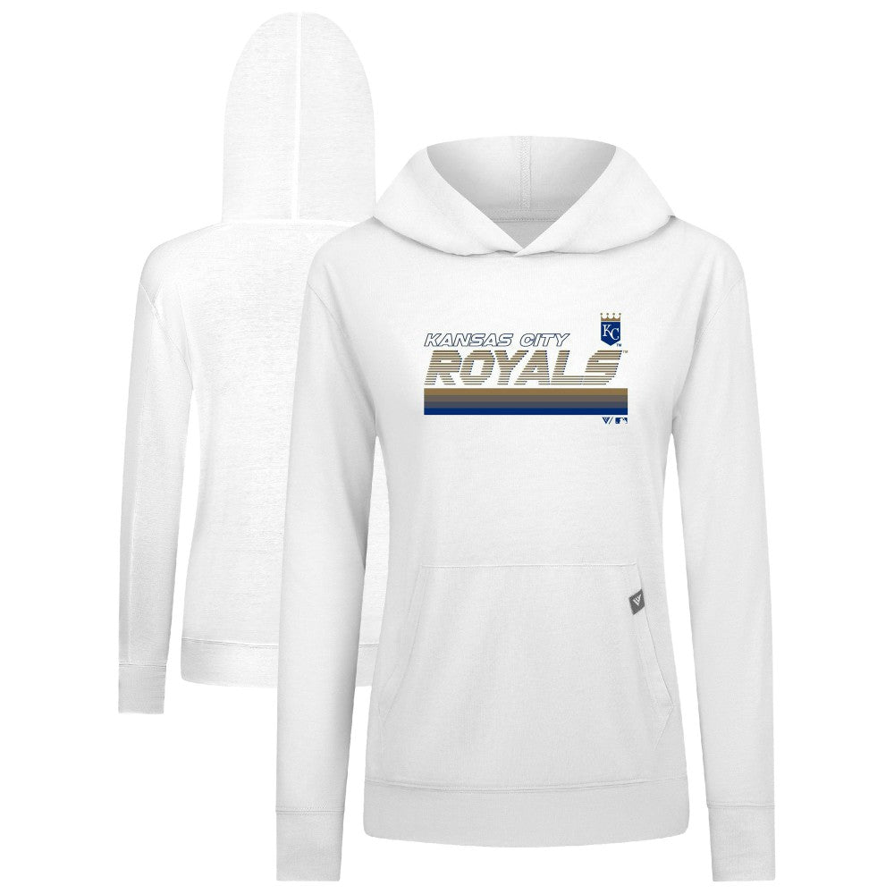 Kansas City Royals Levelwear Women's Relay Breaker Pullover Hoodie - White