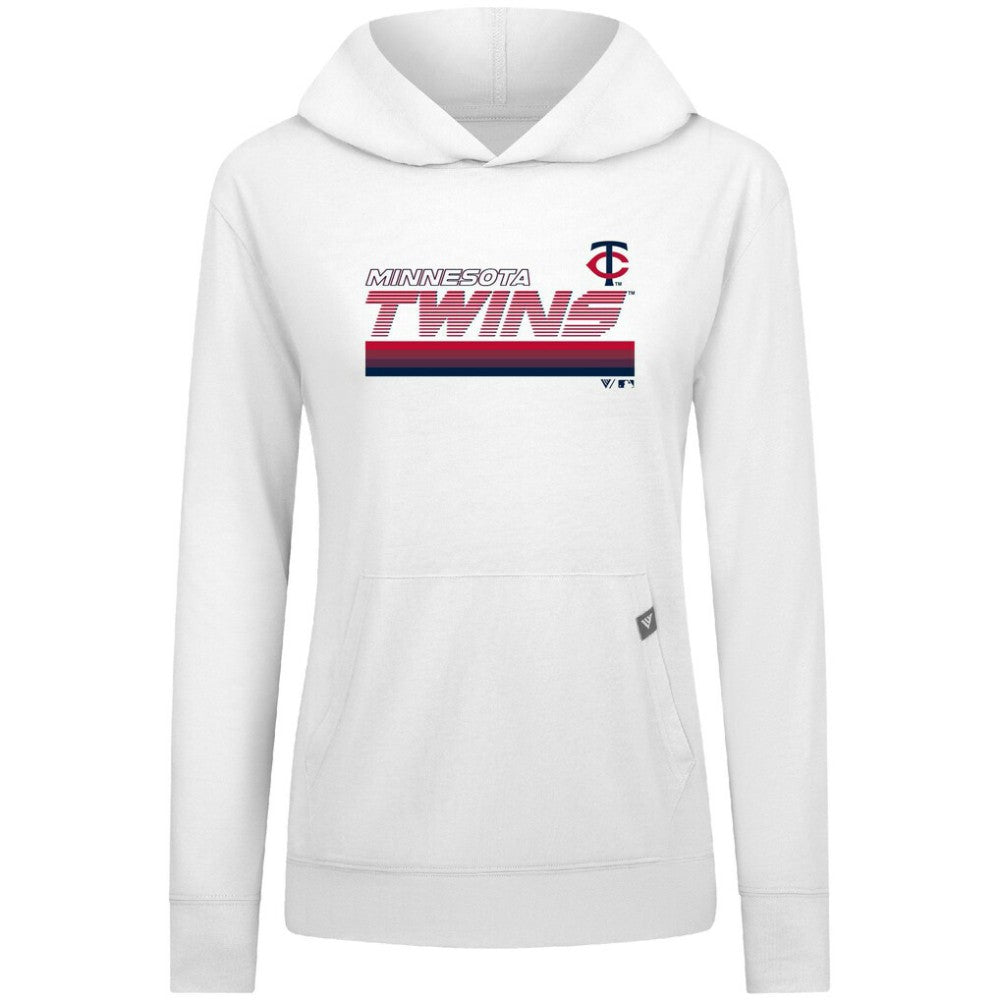 Minnesota Twins Levelwear Women's Relay Breaker Pullover Hoodie - White