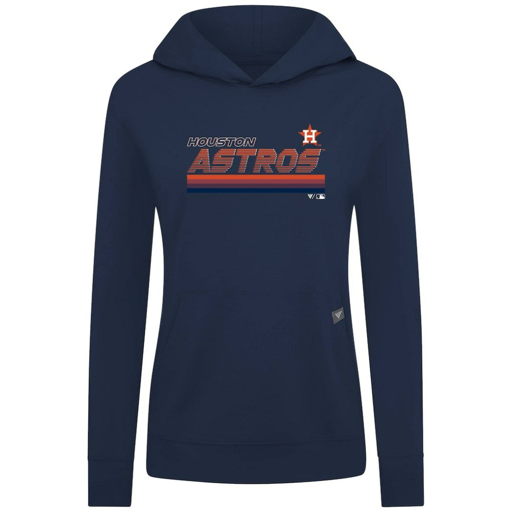 Houston Astros Levelwear Women's Relay Breaker Pullover Hoodie - Navy