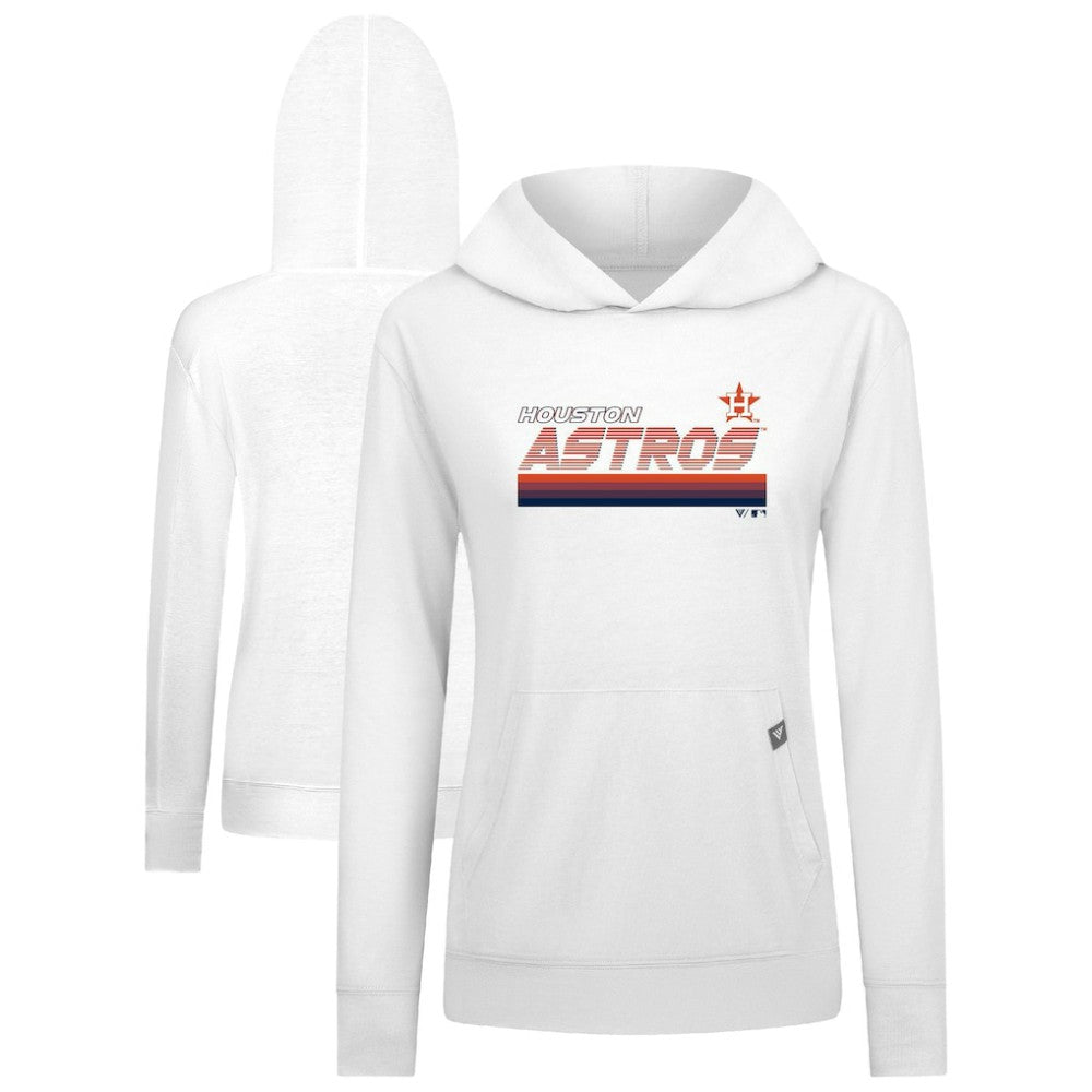 Houston Astros Levelwear Women's Relay Breaker Pullover Hoodie - White