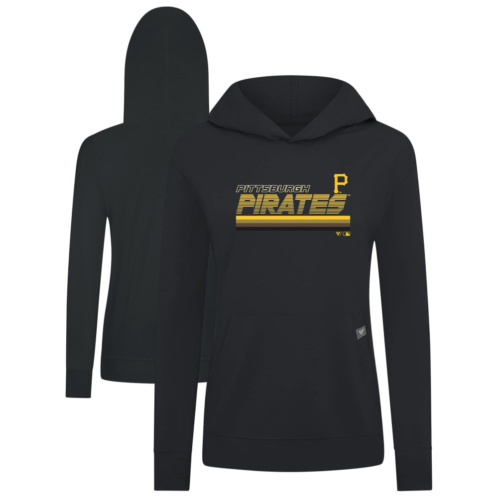 Pittsburgh Pirates Levelwear Women's Relay Breaker Pullover Hoodie - Black