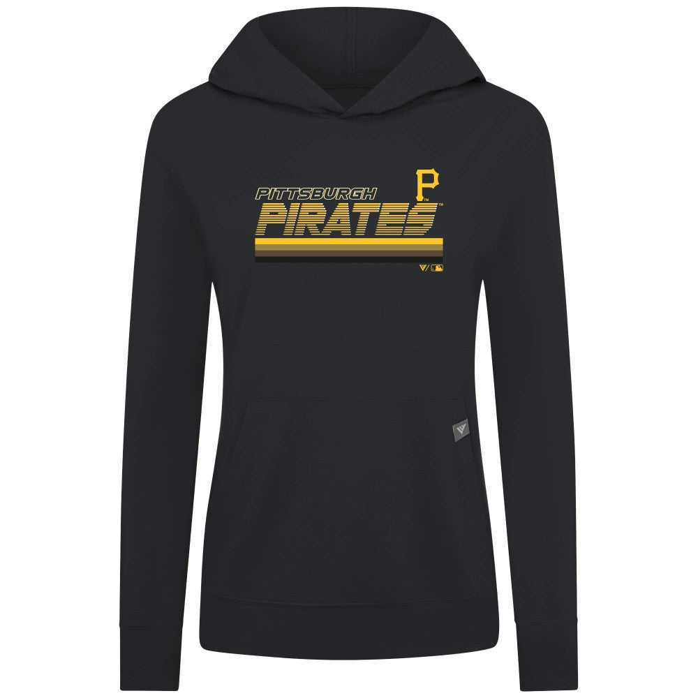 Pittsburgh Pirates Levelwear Women's Relay Breaker Pullover Hoodie - Black