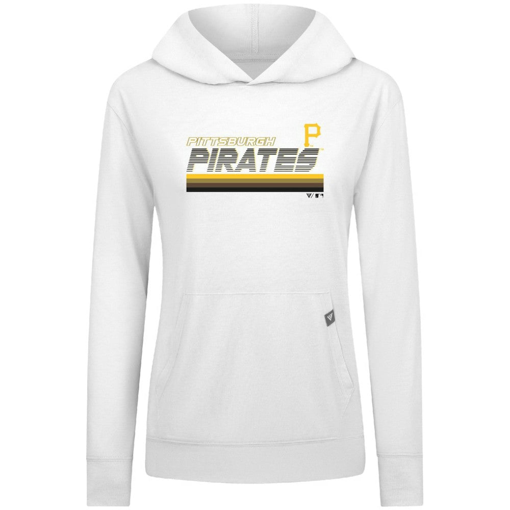 Pittsburgh Pirates Levelwear Women's Relay Breaker Pullover Hoodie - White