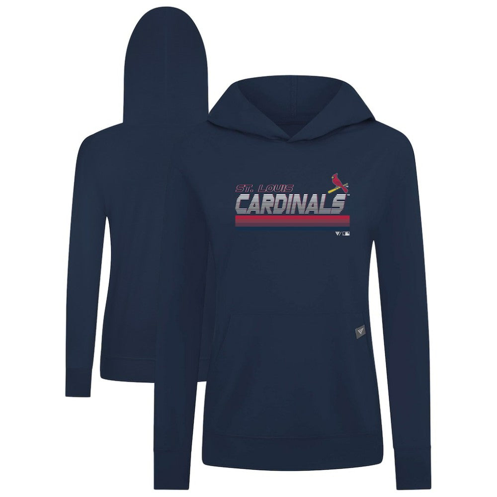St. Louis Cardinals Levelwear Women's Relay Breaker Pullover Hoodie - Navy