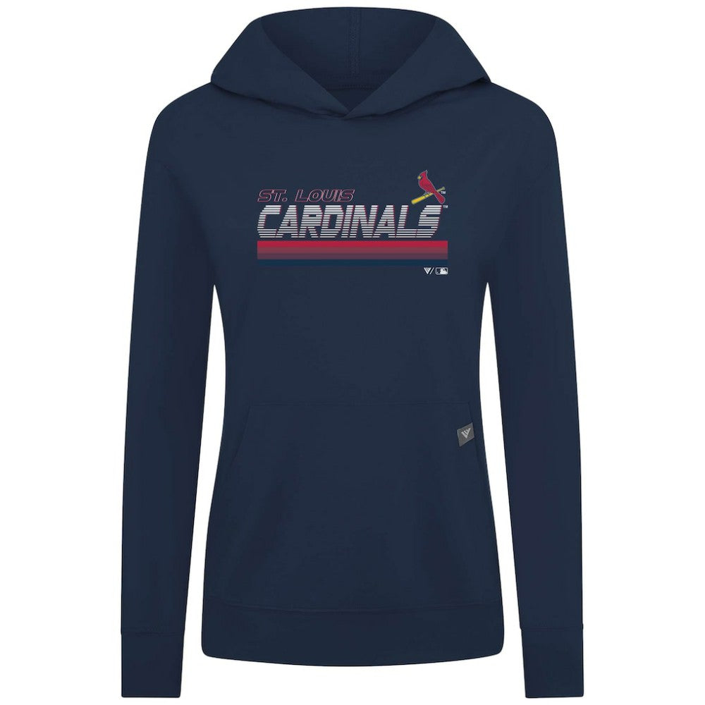 St. Louis Cardinals Levelwear Women's Relay Breaker Pullover Hoodie - Navy
