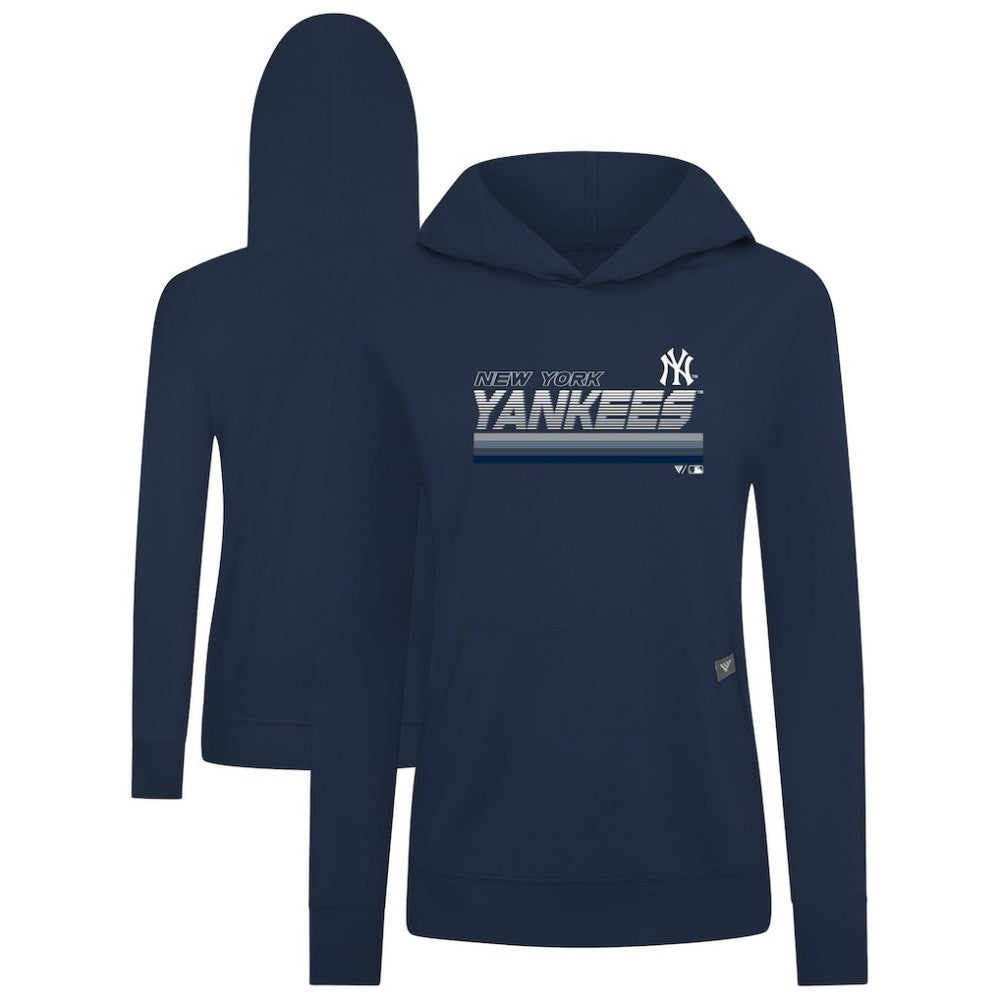 New York Yankees Levelwear Women's Relay Breaker Pullover Hoodie - Navy