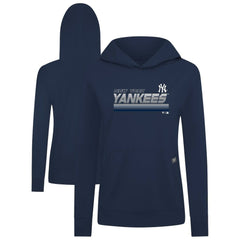 New York Yankees Levelwear Women's Relay Breaker Pullover Hoodie - Navy