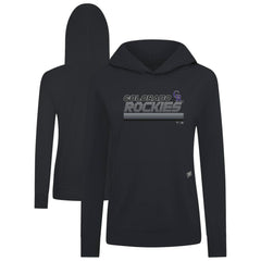 Colorado Rockies Levelwear Women's Relay Breaker Pullover Hoodie - Black