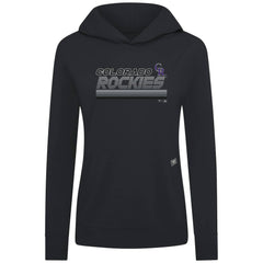 Colorado Rockies Levelwear Women's Relay Breaker Pullover Hoodie - Black