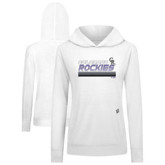Colorado Rockies Levelwear Women's Relay Breaker Pullover Hoodie - White
