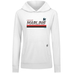 Miami Marlins Levelwear Women's Relay Breaker Pullover Hoodie - White