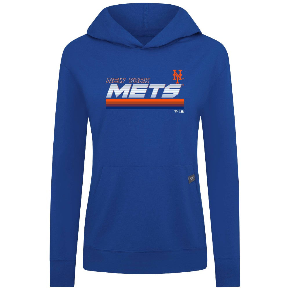 New York Mets Levelwear Women's Relay Breaker Pullover Hoodie - Royal