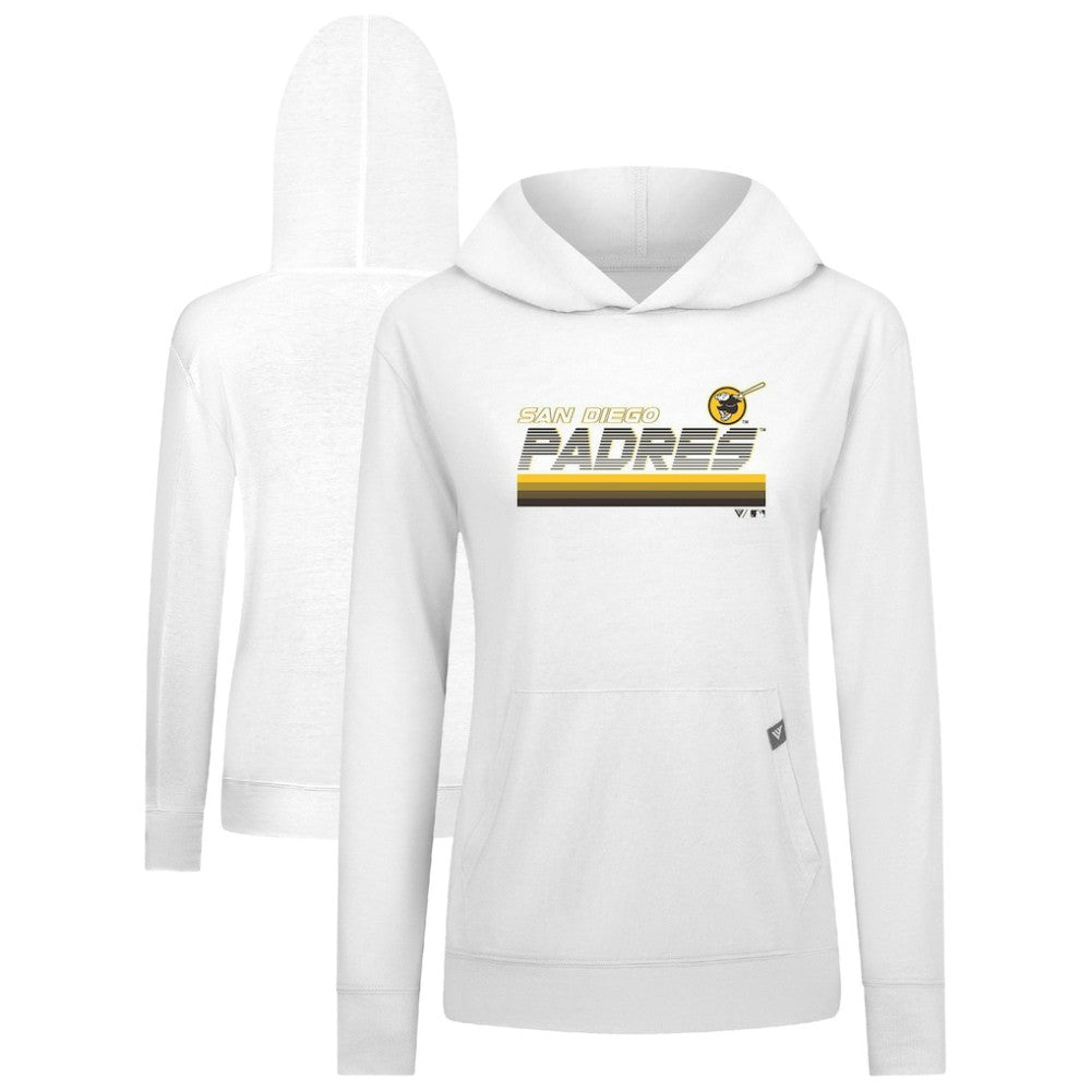 San Diego Padres Levelwear Women's Relay Breaker Pullover Hoodie - White