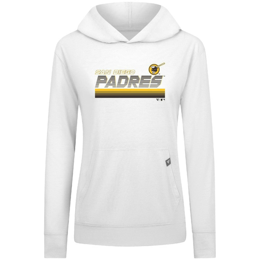 San Diego Padres Levelwear Women's Relay Breaker Pullover Hoodie - White
