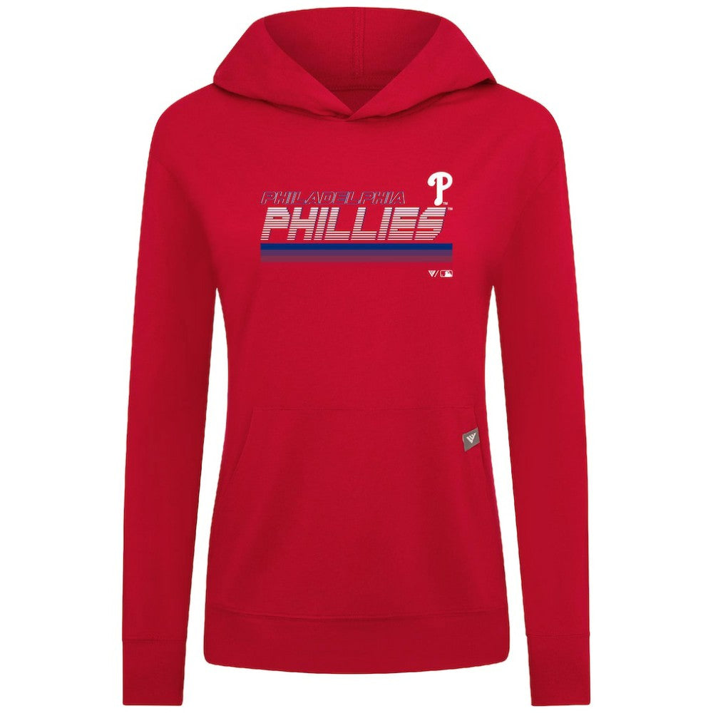 Philadelphia Phillies Levelwear Women's Relay Breaker Pullover Hoodie - Red