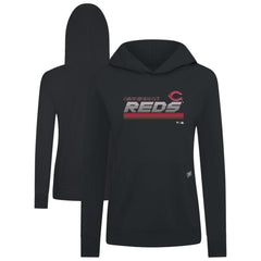 Cincinnati Reds Levelwear Women's Relay Breaker Pullover Hoodie - Black
