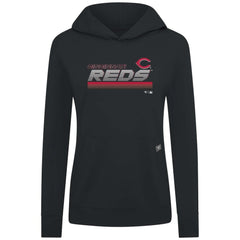 Cincinnati Reds Levelwear Women's Relay Breaker Pullover Hoodie - Black