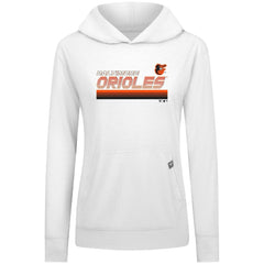 Baltimore Orioles Levelwear Women's Relay Breaker Pullover Hoodie - White