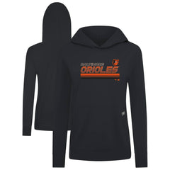 Baltimore Orioles Levelwear Women's Relay Breaker Pullover Hoodie - Black