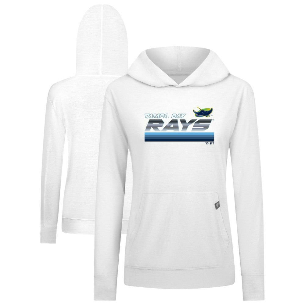 Tampa Bay Rays Levelwear Women's Relay Breaker Pullover Hoodie - White
