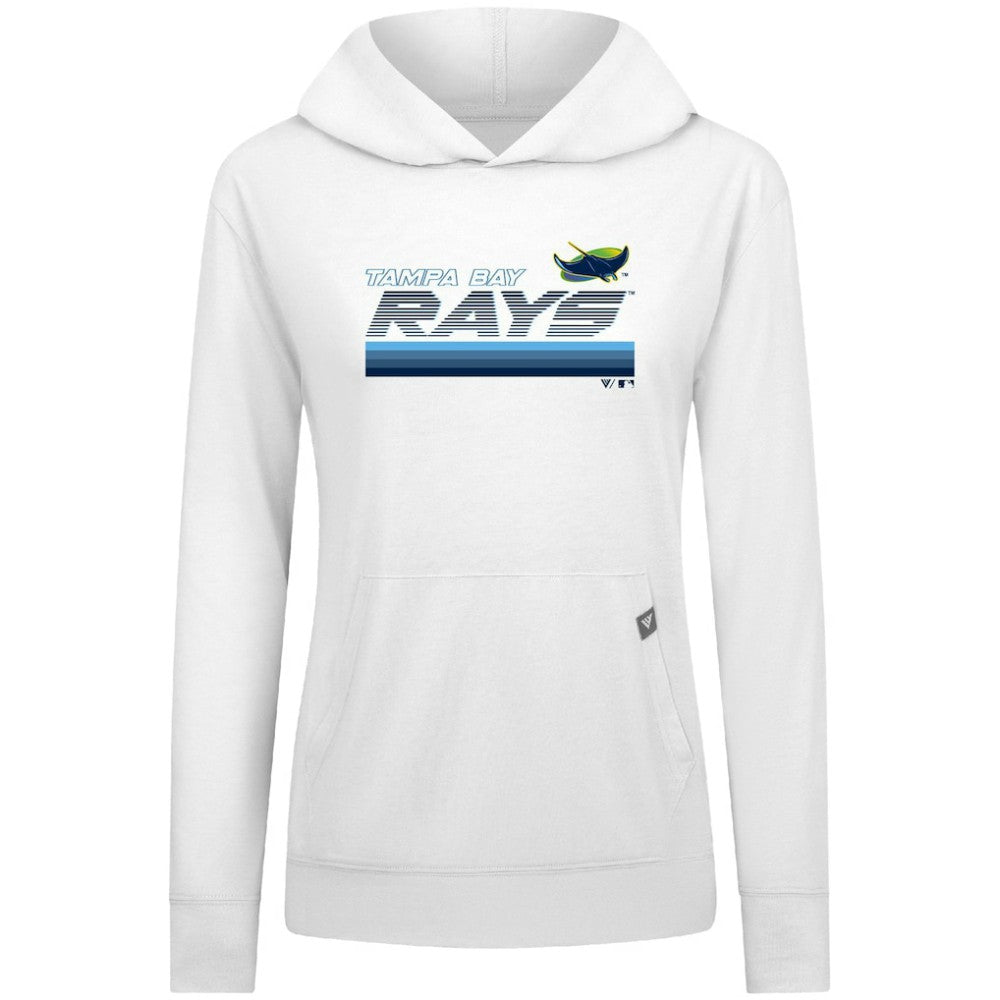 Tampa Bay Rays Levelwear Women's Relay Breaker Pullover Hoodie - White